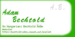 adam bechtold business card