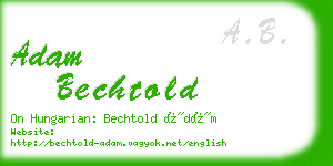 adam bechtold business card